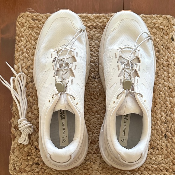 Hoka Shoes - Hoka Off-White Lace-Up Sneakers